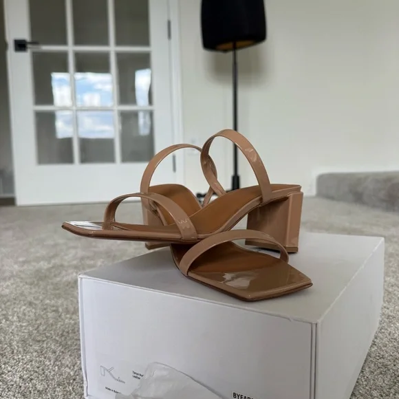 New In Box BY FAR Nude Tanya Heels - Picture 7 of 7